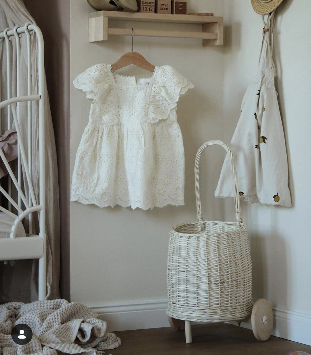 Ψάθινο Καροτσάκι τρολει bazaar