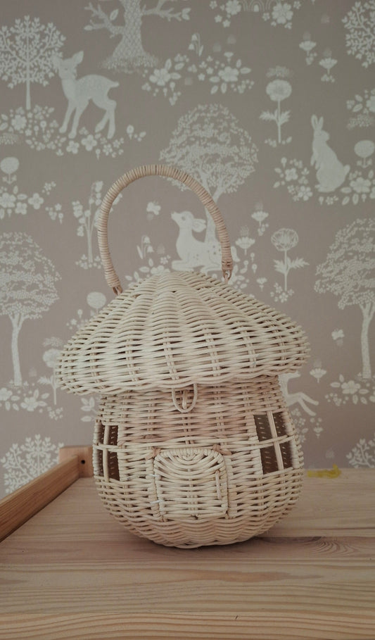 Rattan καλάθι μανηταρι bazaar