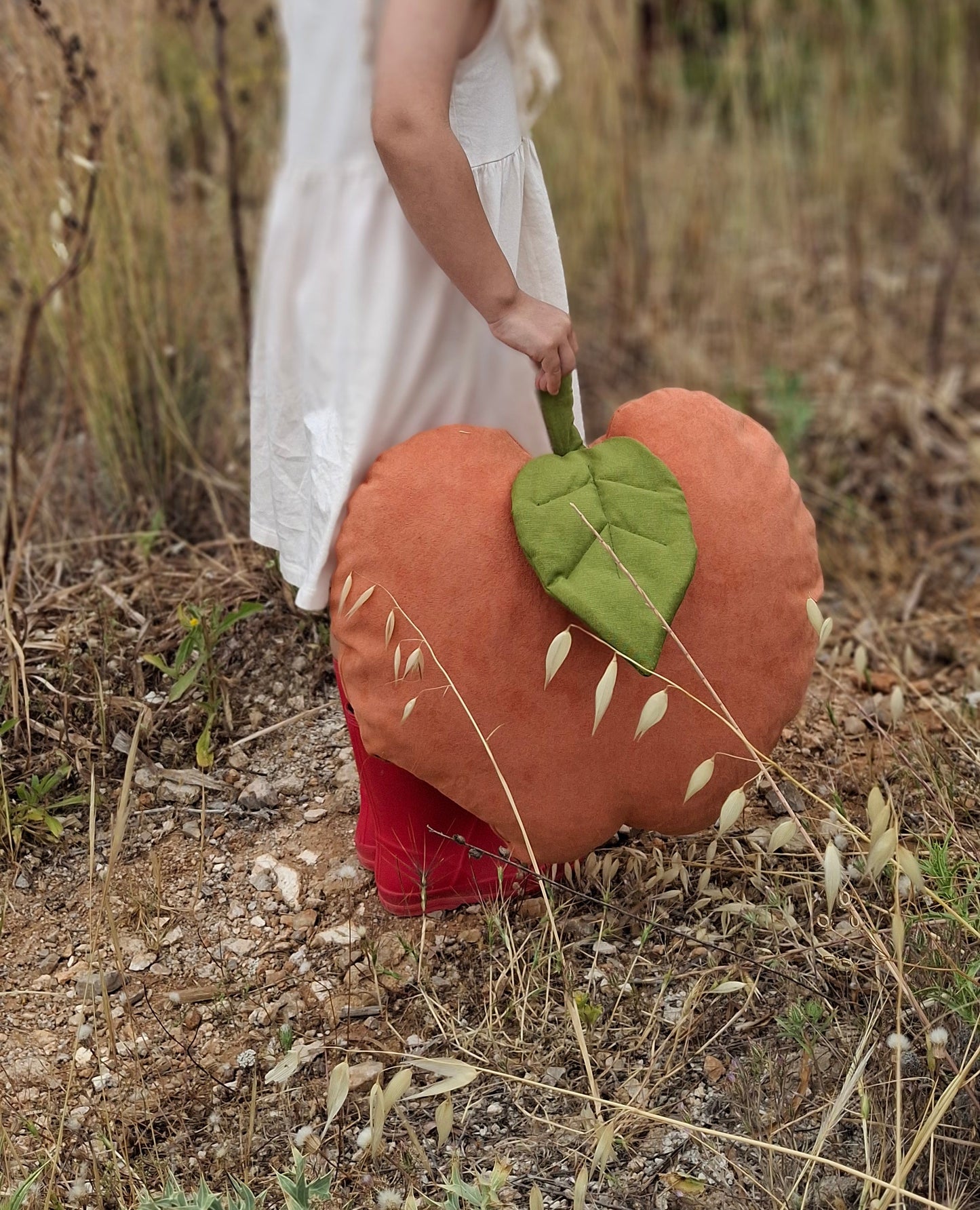 Διακοσμητικό Μαξιλάρι Μήλο - Βελούτε Ύφασμα bazaar