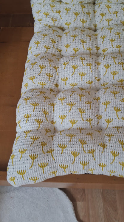 Πικέ Μαξιλάρα Δαπέδου με Μοτίβο - 100% Βαμβακερή