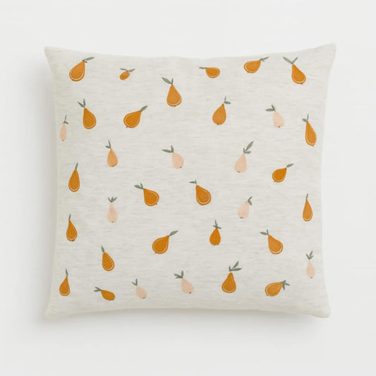 Διακοσμητικό Μαξιλάρι 50x50cm με Αχλάδια - Βαμβακερό Jersey bazaar