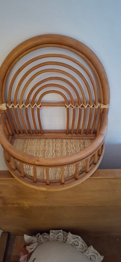 Κρεμαστό rattan Ράφι ουρανιο τοξο Φυσικό Χρώμα - Διακοσμητικό Τοίχου bazaar