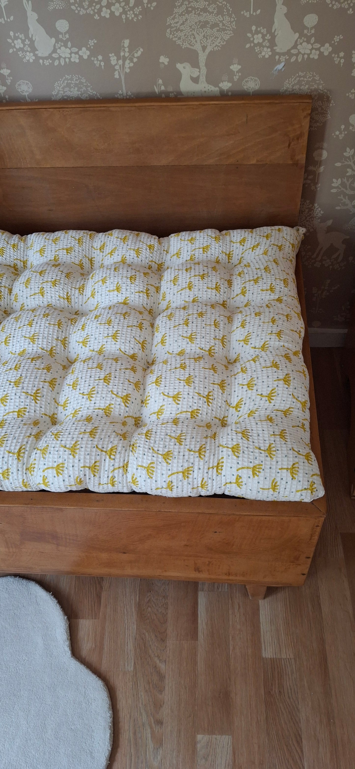 Πικέ Μαξιλάρα Δαπέδου με Μοτίβο - 100% Βαμβακερή