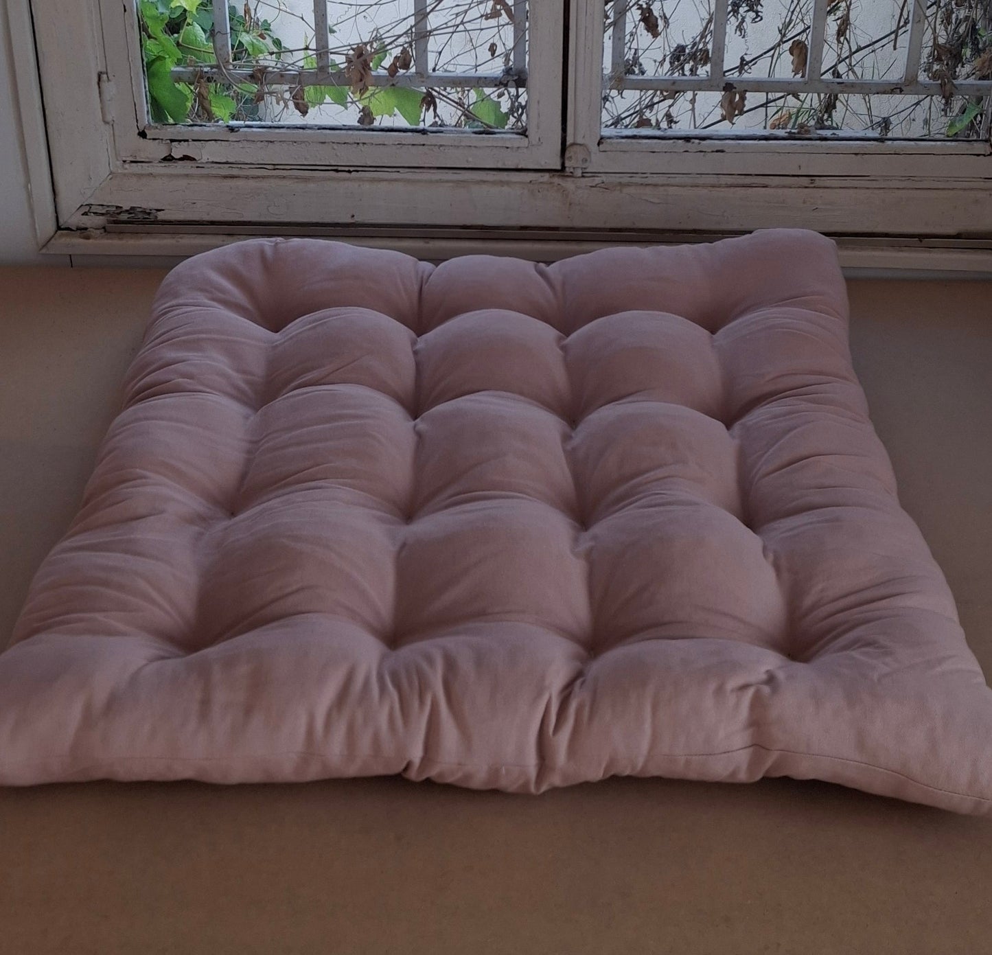 Τετράγωνη Μαξιλάρα Δαπέδου Βαμβακερή 75x75cm -  Λονέτα