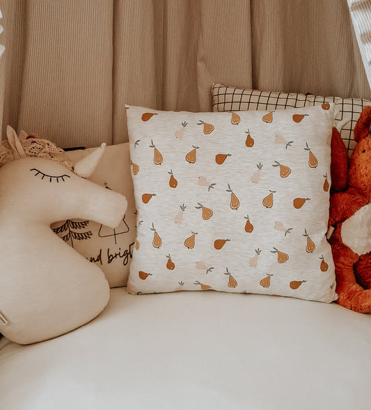Διακοσμητικό Μαξιλάρι 50x50cm με Αχλάδια - Βαμβακερό Jersey