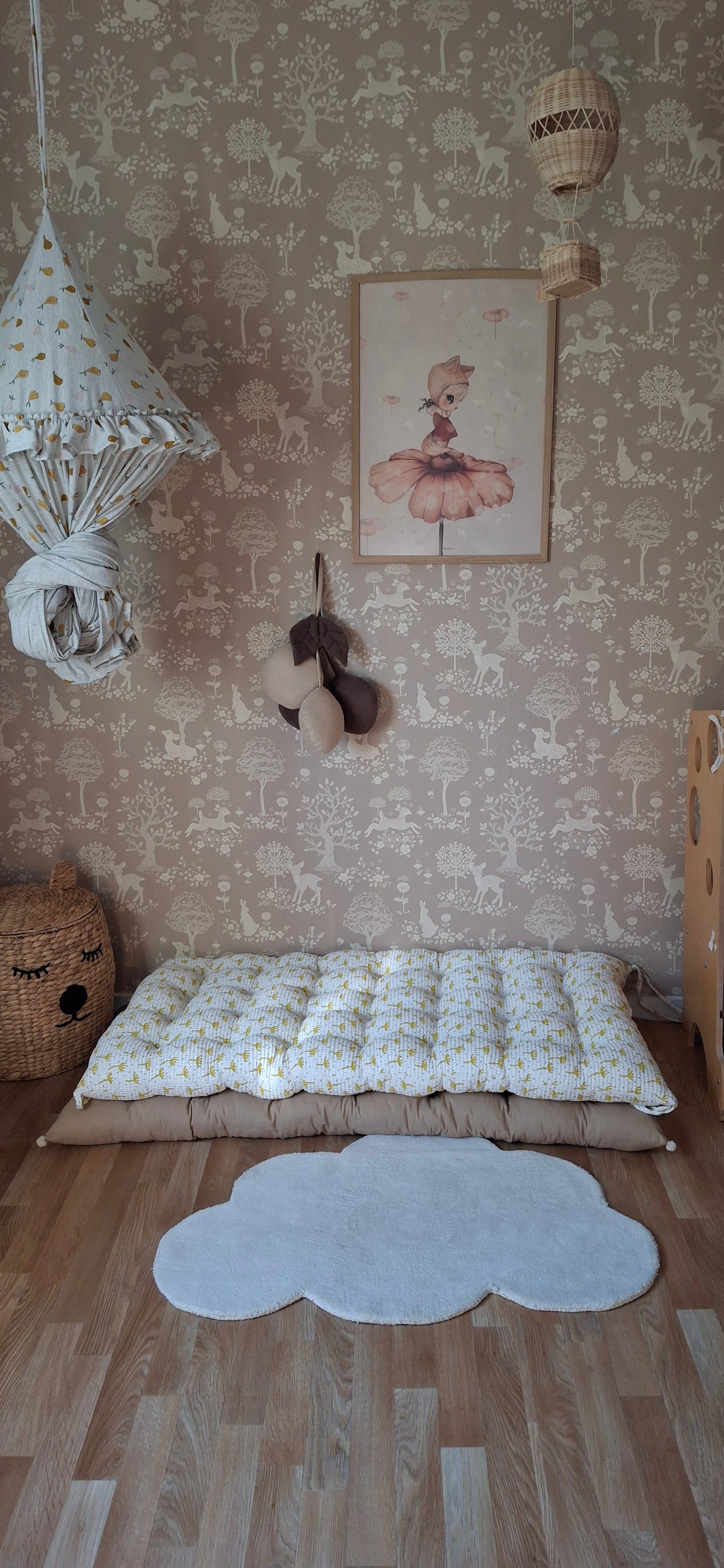 Πικέ Μαξιλάρα Δαπέδου με Μοτίβο - 100% Βαμβακερή