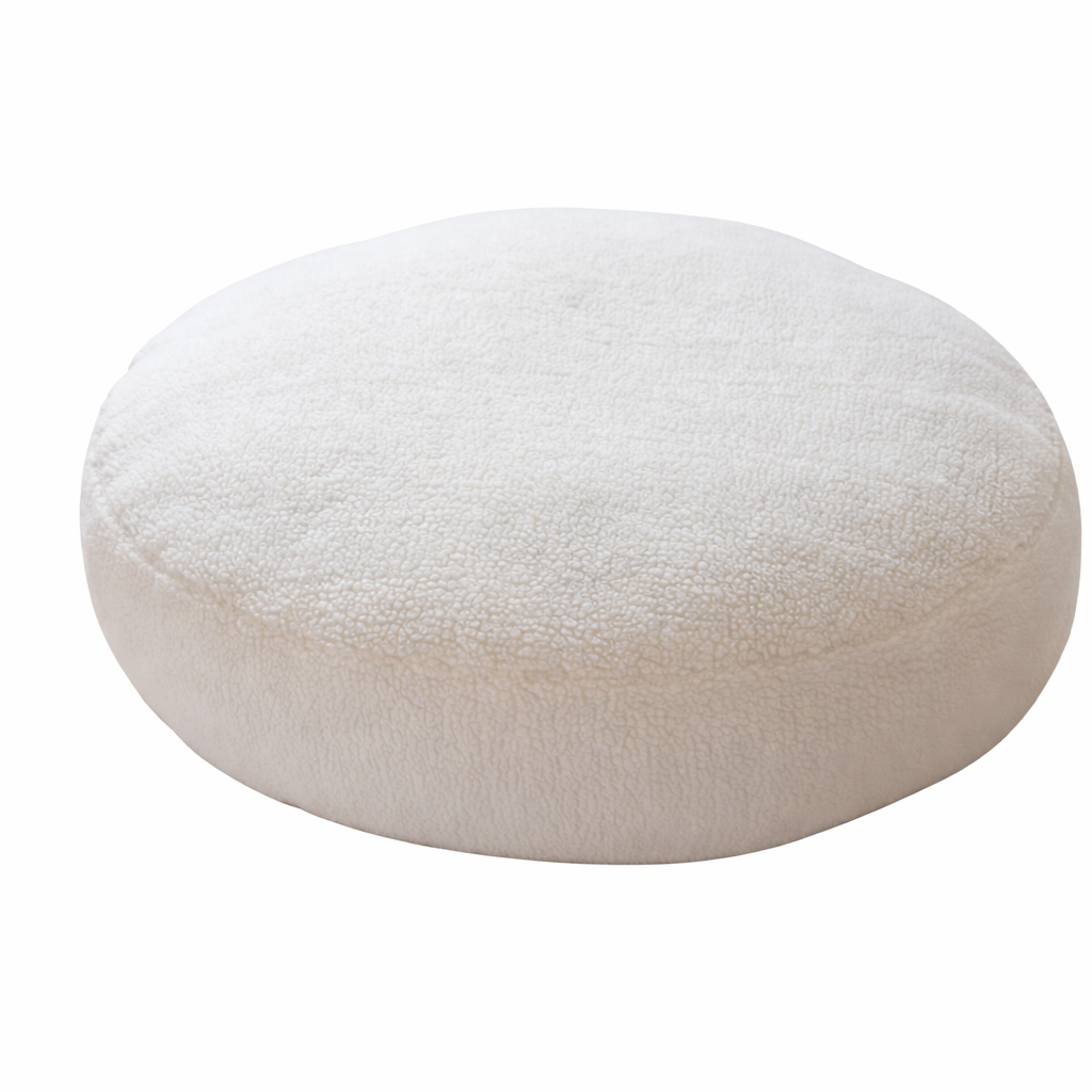 Παιδικη μαξιλαρα δαπέδου στρογγυλή πουφ με φερμουάρ  teddy