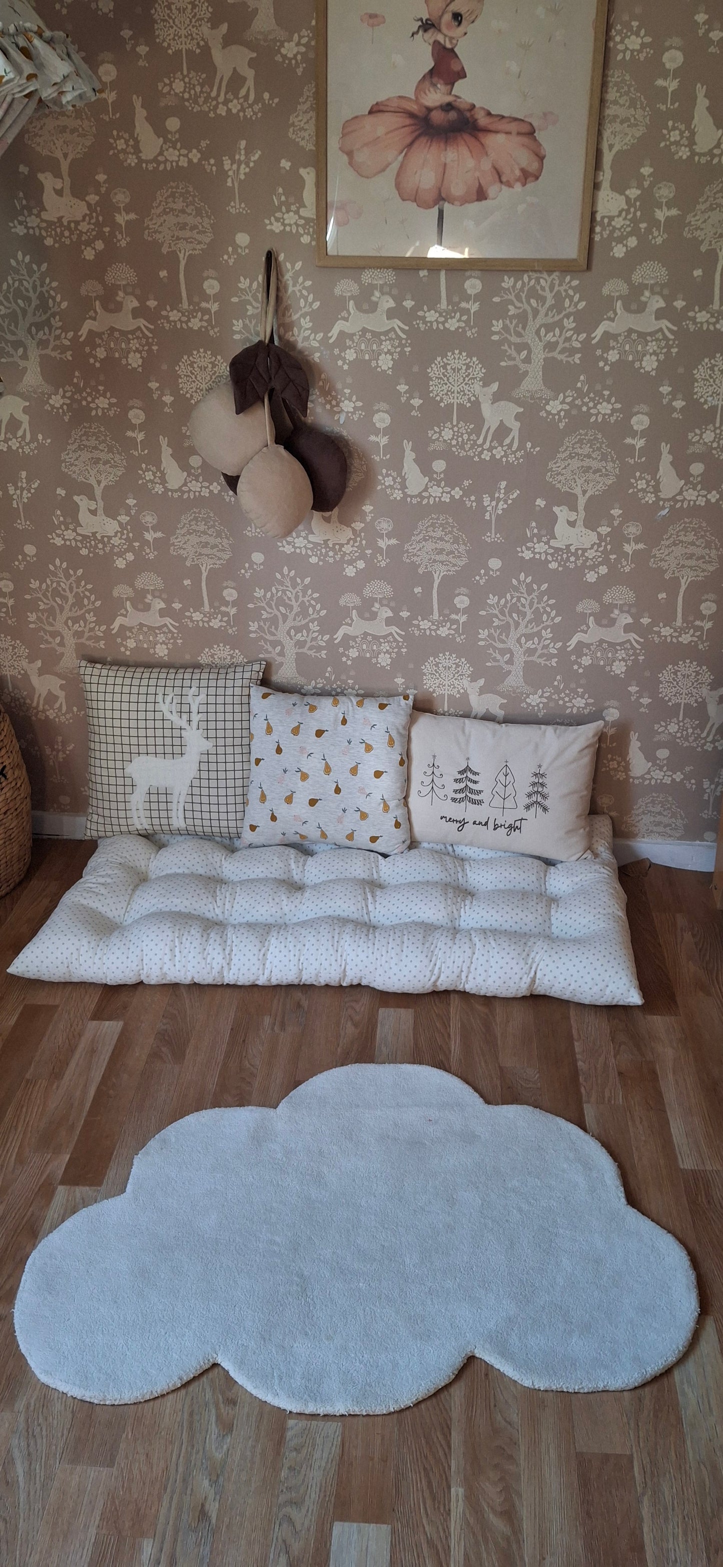 Παιδική πουα Μαξιλάρα Δαπέδου soft Κοτλε 120*60