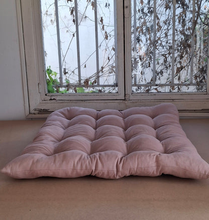 Τετράγωνη Μαξιλάρα Δαπέδου Βαμβακερή 75x75cm -  Λονέτα
