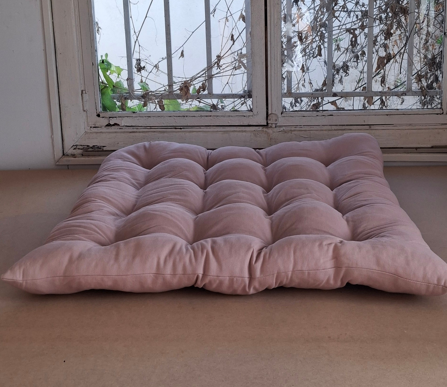 Τετράγωνη Μαξιλάρα Δαπέδου Βαμβακερή 75x75cm -  Λονέτα