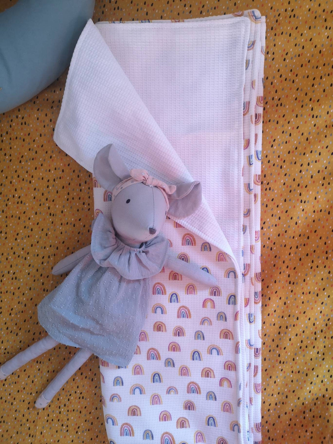 Baby/kids waffle cotton  blanket / crib cotton blanket,bed blanket  baby gift baby bedding, cotton blanket  sttoller,  blankets, rainbow