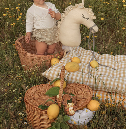 Καρό Μαξιλάρα Δαπέδου, Βαμβακερή Λονέτα